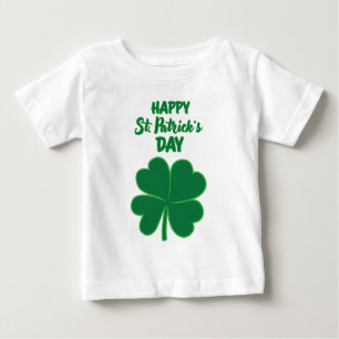 Happy St. Patrick's Day Clover Leaf Baby T-Shirt