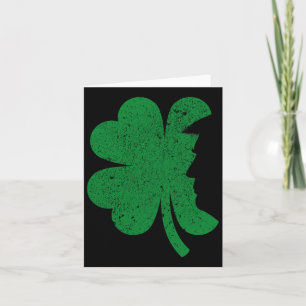 Happy St Patrick's Day Clover Leaf Trump Distresse Card