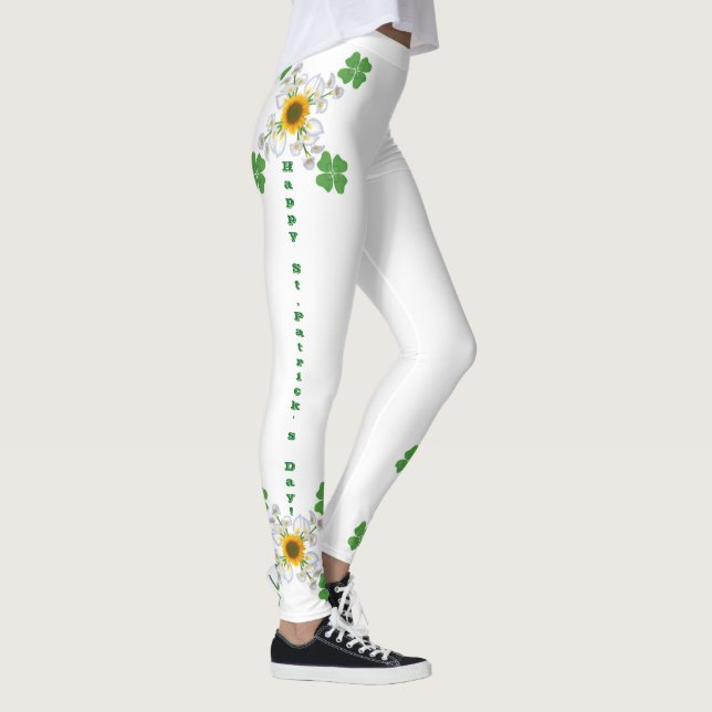 Happy St. Patrick's Day ! Clover with Calla Leggings (Right)