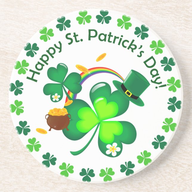 Happy St. Patrick's Day Coaster (Front)