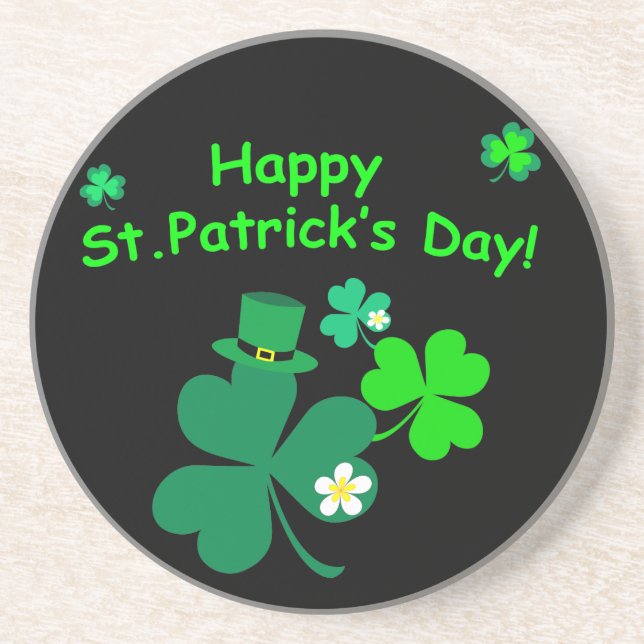 Happy St. Patrick's Day Coaster (Front)