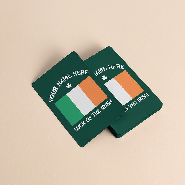Happy St Patrick's Day Custom Name Shamrock Card (Creator Uploaded)