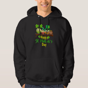 Happy St Patrick's Day Cute Owls Hoodie