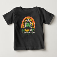 Happy St Patrick's Day Cute Rainbow Leopard