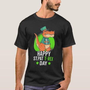 Happy St, Patrick's Day Dad Trex Meet Family T-Shirt