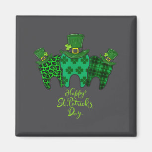 Happy St Patrick's Day Dental Istant Tooth Patrick Magnet