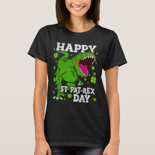 Happy St Patricks Day Dinosaur T-rex Boys Toddler  T-Shirt