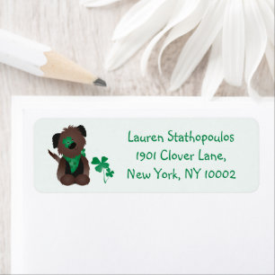 Happy St Patricks Day Dog Four Leaf Clover Green