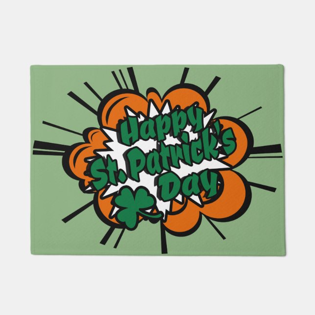 Happy St. Patrick's Day Doormat (Front)