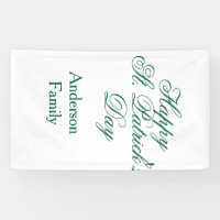 Happy St. Patrick's day family name green sminimal