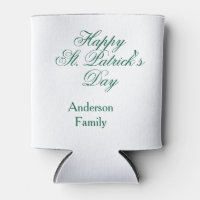Happy St. Patrick's day family name green sminimal