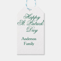 Happy St. Patrick's day family name green sminimal
