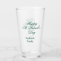 Happy St. Patrick's day family name green sminimal