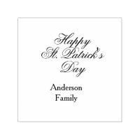 Happy St. Patrick's day family name green sminimal
