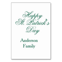 Happy St. Patrick's day family name green sminimal