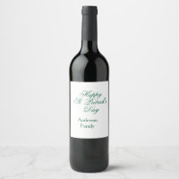 Happy St. Patrick's day family name green sminimal