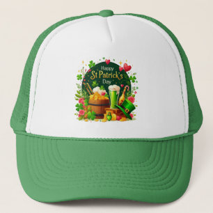 Happy St. Patrick's Day Festive Celebration Trucker Hat