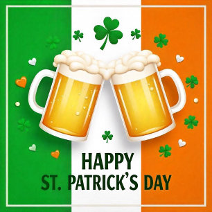 Happy St. Patrick's Day Flat Holiday Card