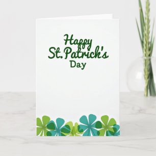 Happy St Patricks Day Floral Card