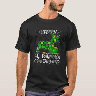 Happy St Patrick's Day French Bulldog Dogs Shamroc T-Shirt