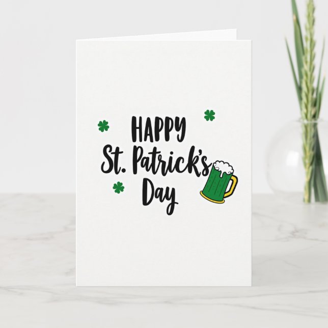 Happy St Patricks Day Fun Card (Front)