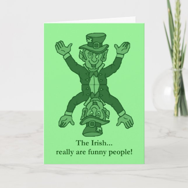Happy St. Patrick's Day funny Irish Saint Patrick Card (Front)