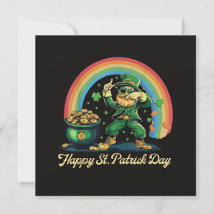 Happy St Patricks Day Funny Leprechaun Invitation