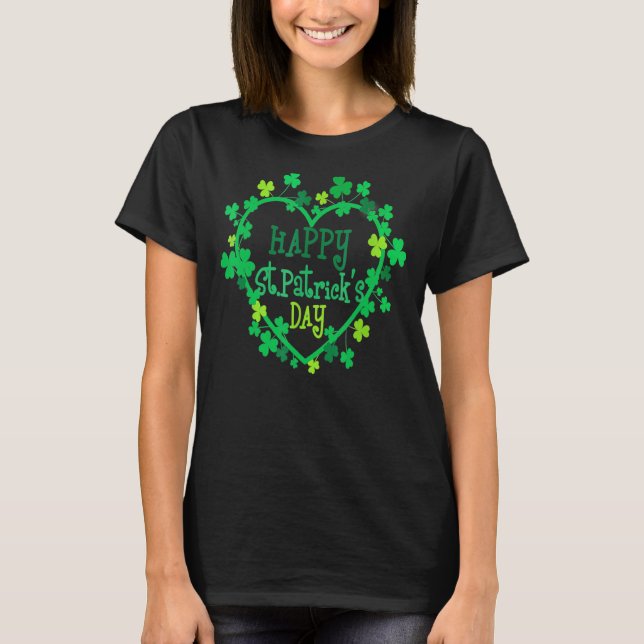 Happy St  Patrick's Day Funny Saint Patrick Irish  T-Shirt (Front)