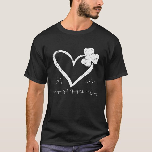 Happy St. Patrick's Day Funny Saint Patrick Irish T-Shirt (Front)