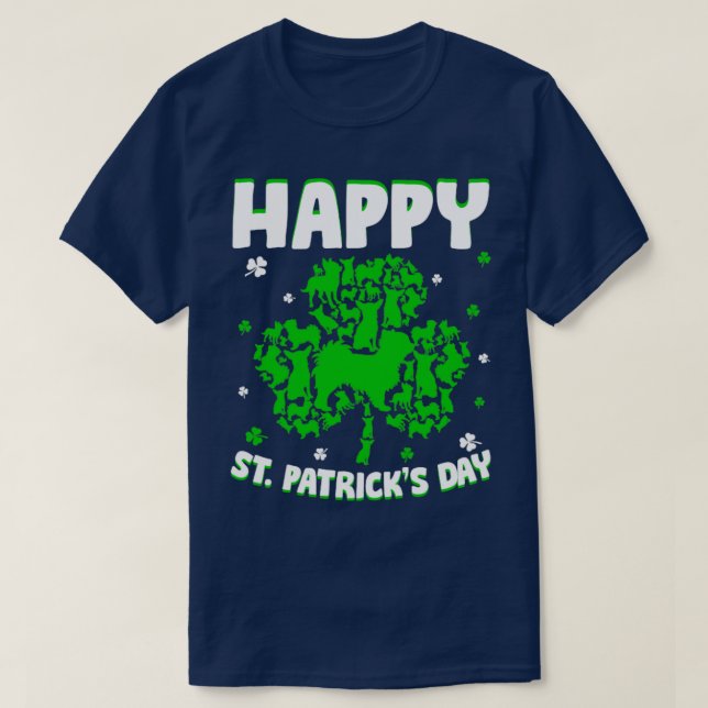 Happy St Patricks Day Funy Saint Patricks Chihuahu T-Shirt (Design Front)