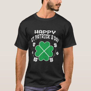 Happy St Patrick's Day Go Lucky Irish Shamrock Gif T-Shirt