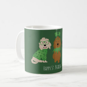 Happy St Patricks Day Goldendoodle Dogs Coffee Mug