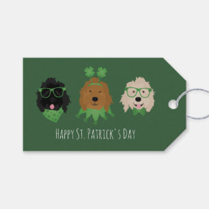 Happy St Patricks Day Goldendoodle Dogs Gift Tags