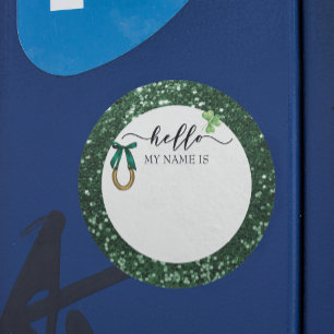 Happy St. Patrick's Day Green Party Clover  Classic Round Sticker