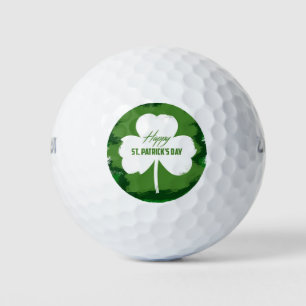 Happy St Patricks Day Green Shamrock   Holidays Golf Balls