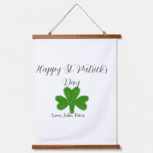 Happy St. Patrick's day green shamrock name 