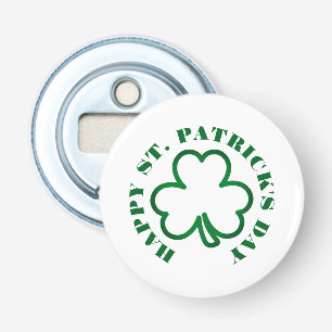 Happy St. patrick's day green Shamrocks family Bottle Opener