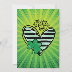 Happy St Patrick's day Heart  Holiday Card