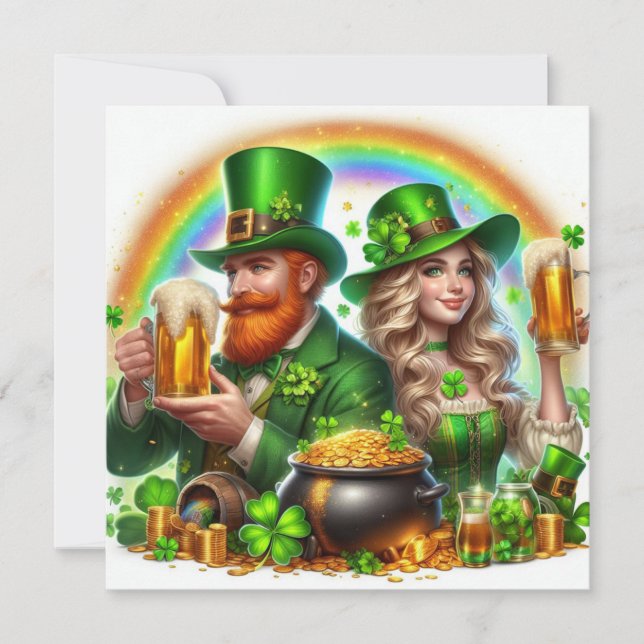 Happy St Patrick's Day Holiday Card (Front)