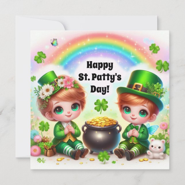 Happy St Patrick's Day Holiday Card (Front)