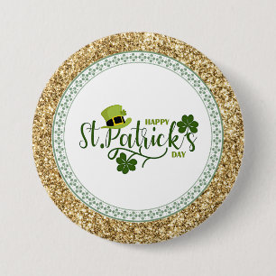 Happy St. Patrick's Day, holiday design, 7.5 Cm Round Badge