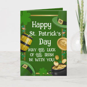 Happy St. Patrick's Day - Irish Blessing & Ornate Card