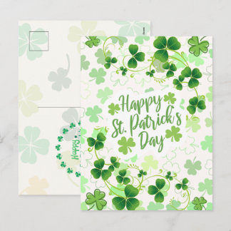 Happy St. Patrick's Day Irish Blessings Holiday Postcard