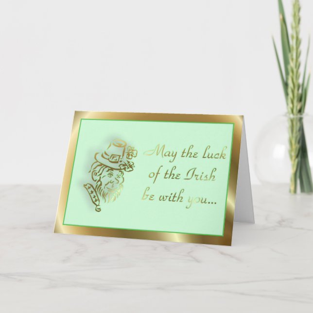 HAPPY ST. PATRICKS DAY IRISH CLOVER - ST. PADDY'S CARD (Front)