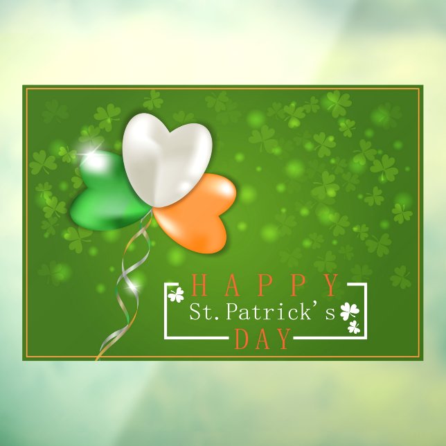 Happy St. Patrick's Day Irish Flag Balloon Clover  (Sheet 3)