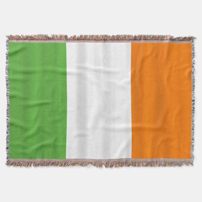 Happy St. Patrick's Day Irish Flag Colours Blanket (Front)