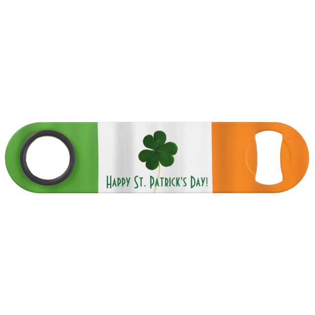 Happy St. Patrick's Day Irish Flag Shamrock Paddy (Back Horizontal)