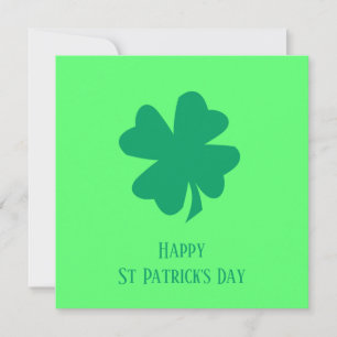 Happy St Patrick's Day Irish Green Shamrock 2025  Holiday Card