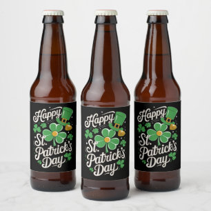 Happy St Patrick's Day Irish Heritage St Patty's  Beer Bottle Label