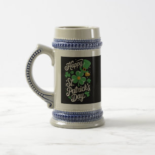 Happy St Patrick's Day Irish Heritage St Patty's Beer Stein
